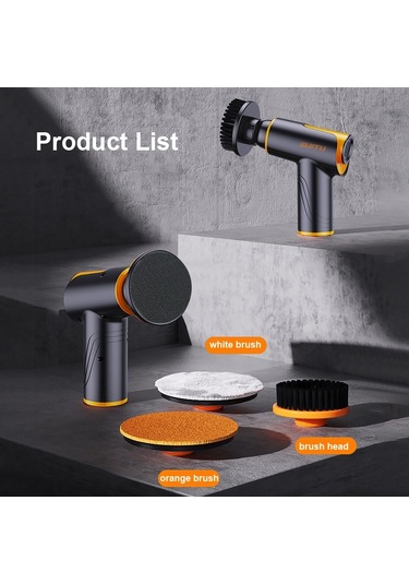 Suıtu St-6602 100w 1800rpm Kablosuz Araç Ağda Makinesi Araba Parlatma Makinesi Turuncu