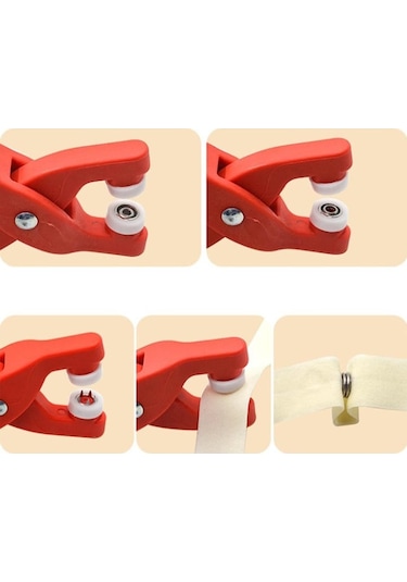 Yclshop 9.5 Mm Çıt Çıt Takma Çakım Makinesi Ve 100 Adet Çıt Çıt