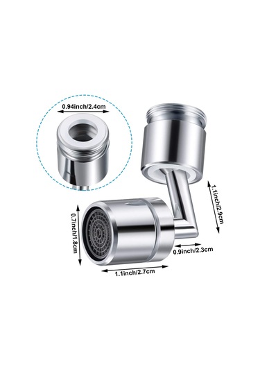 Qianfan Evrensel Sıçrama Filtresi Musluk, 720 Büyük Açılı Gümüş