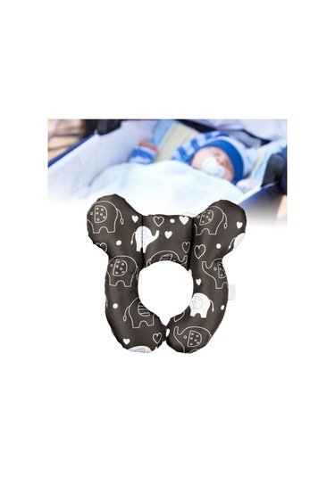 Dolıty Bebek Boyun Destek Yastığı Besleme Arabası Seyahat Siyah