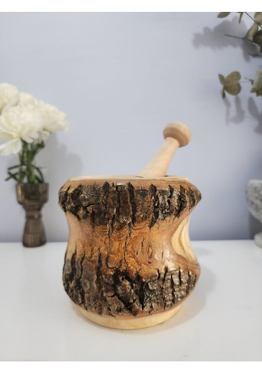 Hbs Art Design Doğal Kabuklu Havan Büyük Boy