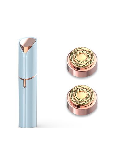 Moveevo Kadınlar İçin Tüy Alma Aleti Başlığı Yıkanabilir Sessiz Ağrısız Elektrikli Tıraş Makinesi 106 Mavi + İki Yedek Başlık