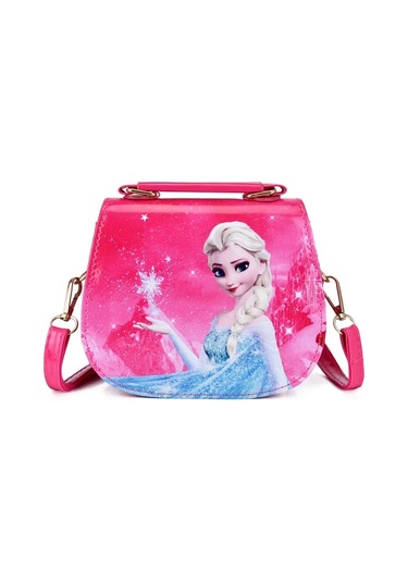 Sevimli Karikatür Anime Elsa Prenses Askılı Çanta Moda Kız Çanta Küçük Çanta Om Pink Pembe