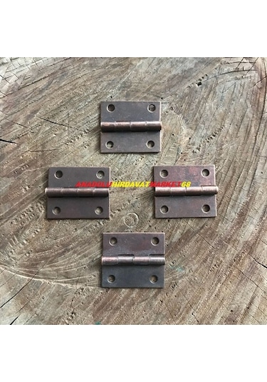 Anadoluhirdavat Mini Kutu Menteşesi Tavla Menteşe Bakır Renk 100Adet 25*30Mm