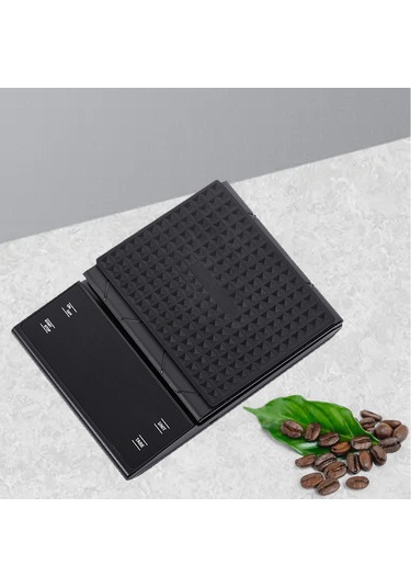 Homyl Mutfak Cafe Için Dijital Terazisi Denge Ağırlık Ölçeği Siyah