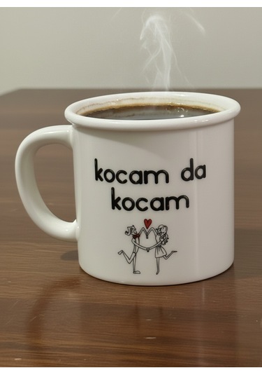 Porselen Kupa Yazılı 250 Cc Beyaz