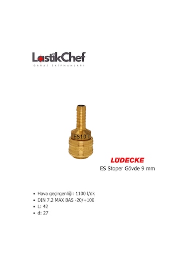 Lüdecke Es10t Es Stoper Gövde 9 Mm