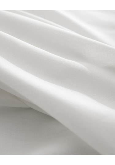 Manon Çift Kişilik %100 Pamuk Ranforce Lastikli Çarşaf - Beyaz Beyaz