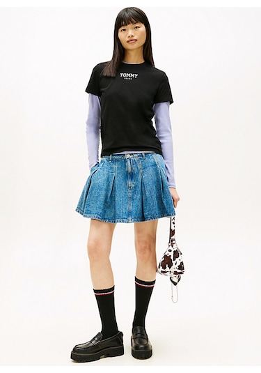 Tommy Hilfiger Tjw Regular Essential Logo T-shirt-12858 Sıyah