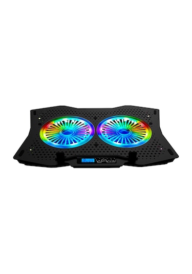 Rampage AD-RC9 Tornado 10" - 18" RGB Çift Fanlı Notebook Soğutucu