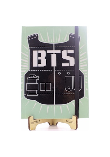 Lastikli Noktalı Sert Kapak BTS Defter