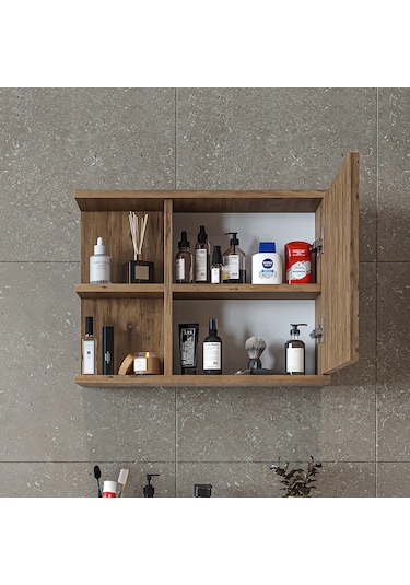 Kulpsuz Tek Kapaklı Mat Suntalam 60 Cm Aynalı Banyo Üst Dolap Atl Atlantik Çam Kulpsuz Tek Kapaklı Mat Suntalam 60 Cm Aynalı Banyo Üst Dolap Atl Atlantik Çam