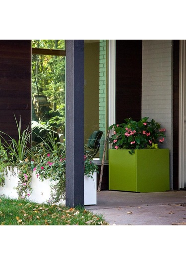 Mofiba Fiberglass Saksı Kare 30cm 30cm 30h Cm Yeşil