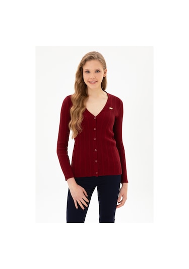 U.s. Polo Assn. Kadın Bordo Hırka Triko 50313580-vr014 Bordo