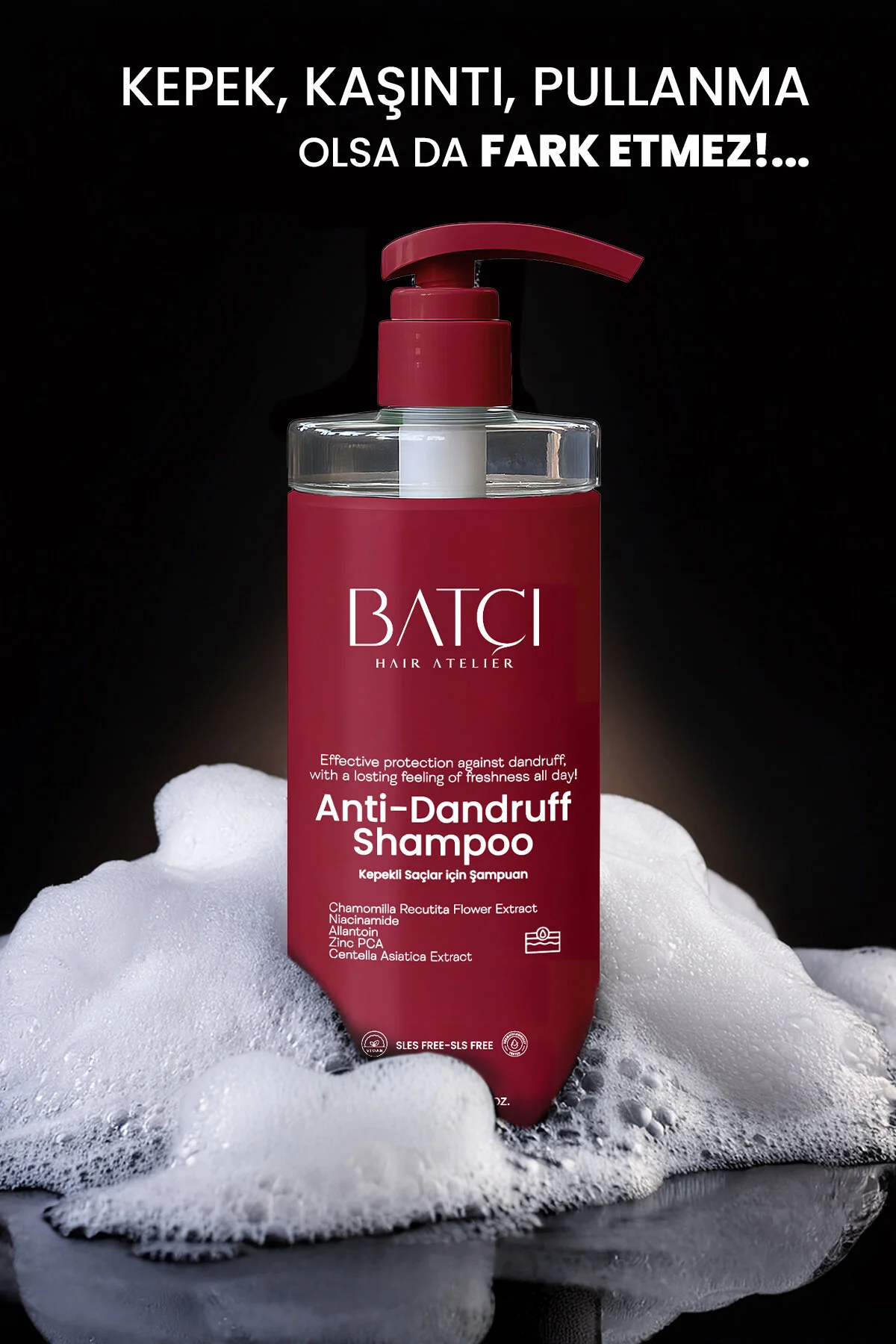 Kepek Önleyici Şampuan Ve Pullanma Karşıtı, Yatıştırıcı Şampuan 500 Ml Tüm Saçlar