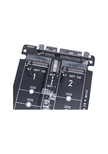 Xurunkeji Çift Ngff - Sata Adaptörü 2 Port M.2 Sata Ssd B Anahtarı 2230 2242 2260 2280 M2 Ssd İçin Sata3.0 6gbps Dönüştürücü Pc İçin