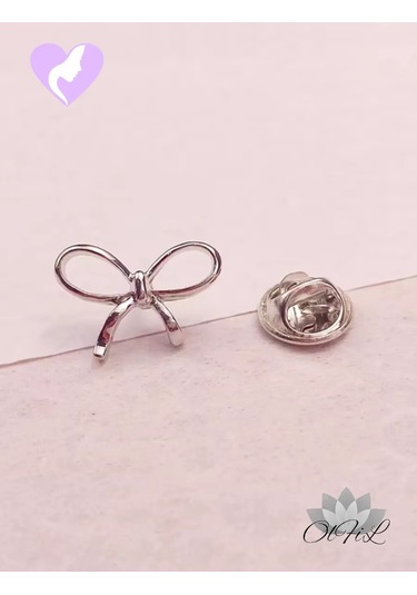 Olfil Broş-mini Fiyonk Şık Minimalizm 274583889 Gri