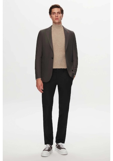 D's Damat Slim Fit Antrasit Armürlü Kumaş Ceket 3ef04r107409m Antrasit