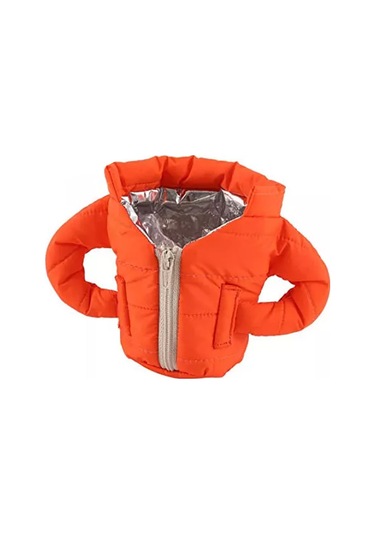 İçecek Yalıtımlı Ceket İki Yalıtım Katmanı Kumaş Kutu Soğutucu Yaz Kamp Piknik Turuncu Çok Renkli