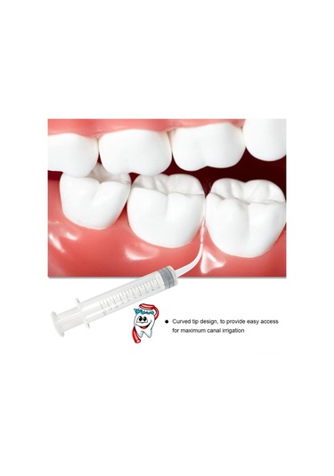 Moveevo Diş Temizleme Şırınga Seti - 10 Adet Plastik Ağız Bakım Ucu İle Profesyonel Diş Beyazlatma