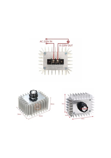 5000w 220v Ac Motor Dimmer Hız Kontrol Kartı-soğutuculu