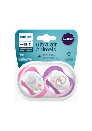 Philips Avent Ultra Air 6-18 Ay Emzik 2'li Pembe - Mor