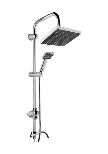 Byka Siyah Başlıklı Kaliteli Robot Kare Duş Sistemi Çok Fonksiyon Siyah