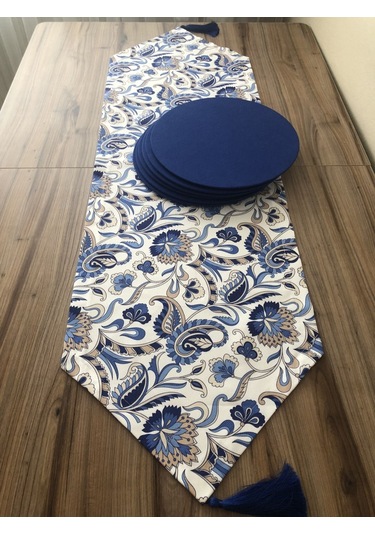 Şal Desenli Runner & Supla Çok Renkli