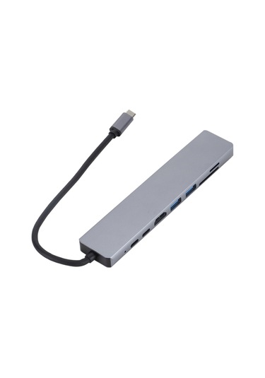 Reedark Usb-c Çok Fonksiyonlu Hub: 4k Hdmı, Pd Şarj, Rj45, Usb 2.0, Tf/sd Kart Okuyucu - Gri 8-in-1 Genişletme Dökümü