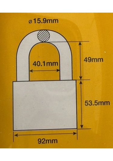 Yale Koruyuculu Asma Kilit 92 Mm-718