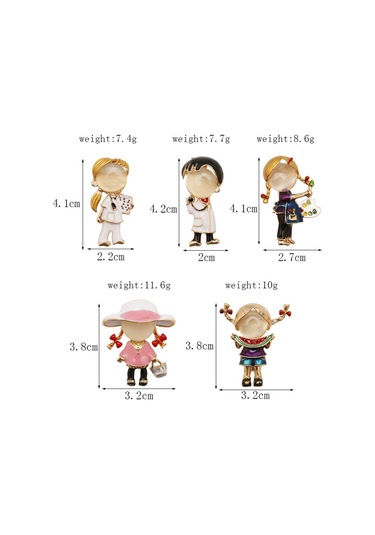 Padalink Пурпурная Брошь С Дизайном Ангела Из Сплава И Страз Украшение Для Девушек И Детей Pembe