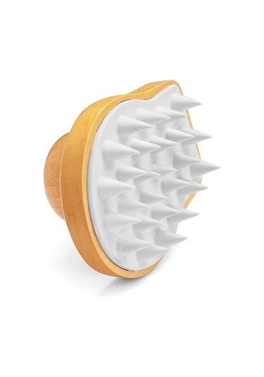 Land Of Myth Yumuşak Dişli Saç Derisi Masaj Şampuan Fırçası-AHŞAP