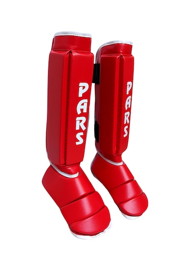 Pars Spin Kick Boks Muay Thai Ayak Kaval Koruyucu Kırmızı