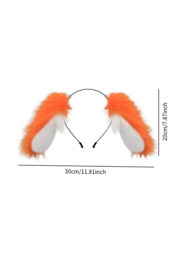Suntek Köpek Kulakları Kafa Bandı Cosplay Malzemesi Turuncu