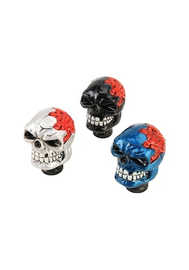 Wondernest Evrensel Kafatası Desenli Manuel/otomatik Vites Topuzu, 8.7x5.5cm Siyah Siyah