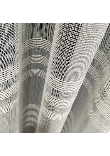 Perdefony Eteği Bantlı Düz Tül Perde Hafif Simli Ürün