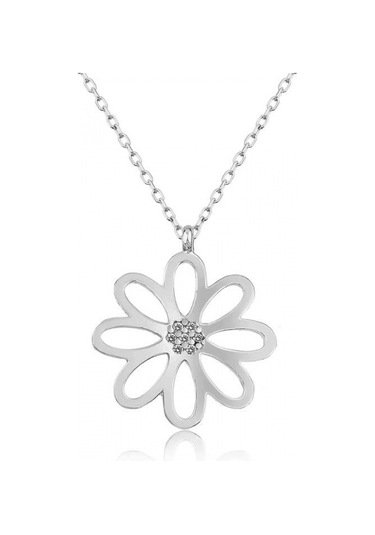 925 Ayar Gümüş Çiçek Bayan Gümüş Kolye T5114 599599 Gümüş
