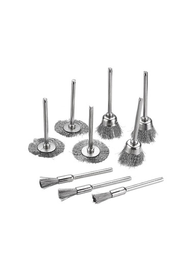 Sones 10 Adet Tel Fırça Metal Kireç Çözücü Cila Fırçası Oksit Tabakasını Kaldırmak İçin Düz Cila Fırçası, Stil: Kase Şekli 3 25mm