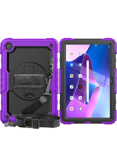 Butu Lenovo Uyumlu Tab M10 Plus 3. Nesil / Xiaoxin Pad 2022 10.6 İnç 125fu / 128fu Sili Koruyucu Kılıf Omuz Tablet Kılıfı 47664559