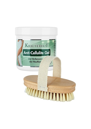 Krauterhof Anti-Selülit Jel 250 ML + Doğal At Kılı Fırçası