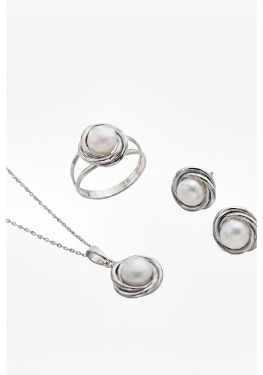 Olympia İnci Set Gümüş