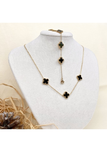 Kyver Çelik Kolye Bileklik Set