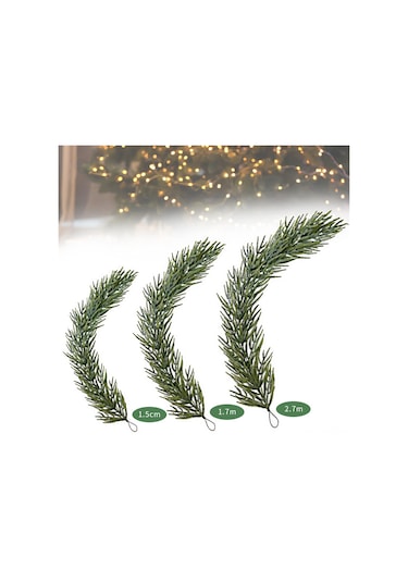 Ruicoo Noel Dekorasyonu Pe Yaprakları 150 Cm, Dışarıda/içerde Kullanıma Uygun, Saçma Saçma Görünüm, Kaliteli Ve Dayanıklı Yeşil Zemin Örgüsü