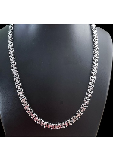 925 Ayar Gümüş Euro Kral Model Zincir Kolye 5,5 Mm