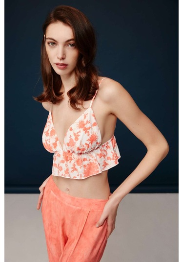 Bonnie&Clyde - Kadın Somon Viskon 3 lü Bralet Takımı  30007 Somon