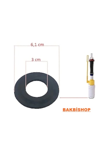 Japar Gömme Rezervuar 12 Cm Boşlatma Contası Siyah