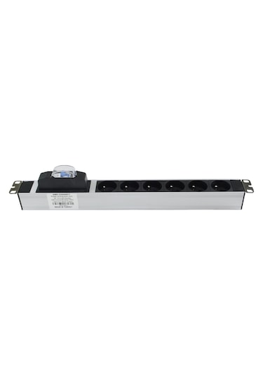 Amp Connect 19 İnç 1U 6 Çıkş Ups Fransız Otomatik Sigortalı