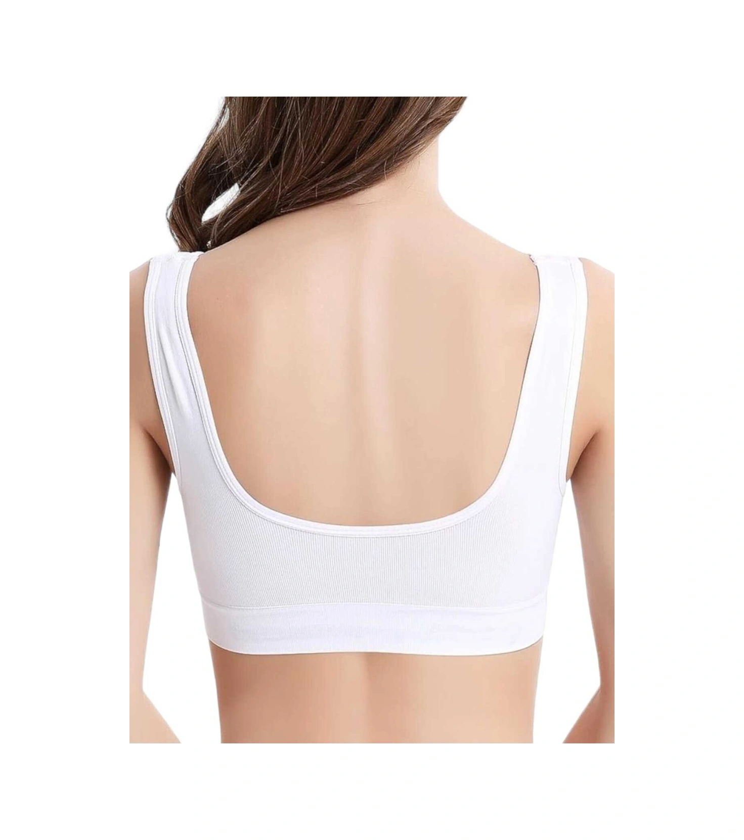 Tezzgelsin Kadın Kalın Askılı Pedli Büstiyer Sütyen Beyaz