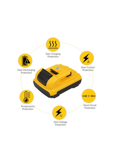 Moveevo 3600mah Şarj Edilebilir Lityum Pil - 12 Çizgili Lazer Seviye İçin Yüksek Kapasiteli Güç Kaynağı