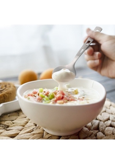 Bloomnest 2 Parça Titanyum Kamp Çatal Kaşık Seti - Ultra Hafif, Renkli, Piknik & Dağ Yürüyüşü İçin Çok Renkli, Küçük Boyutlu Çok Renkli